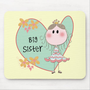 Blue Heart Princess Big Sister Mouse Mat