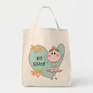 Blue Heart Princess Big Sister Tote Bag