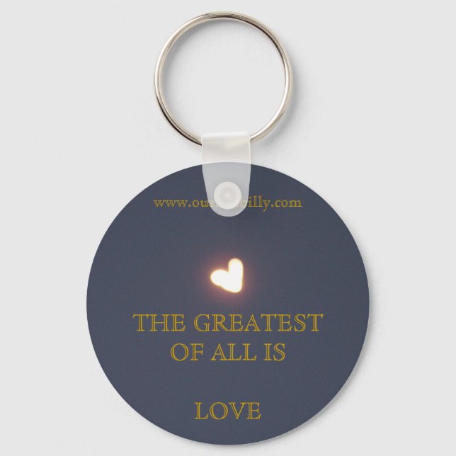 blue heart shaped moon key chain (Front)