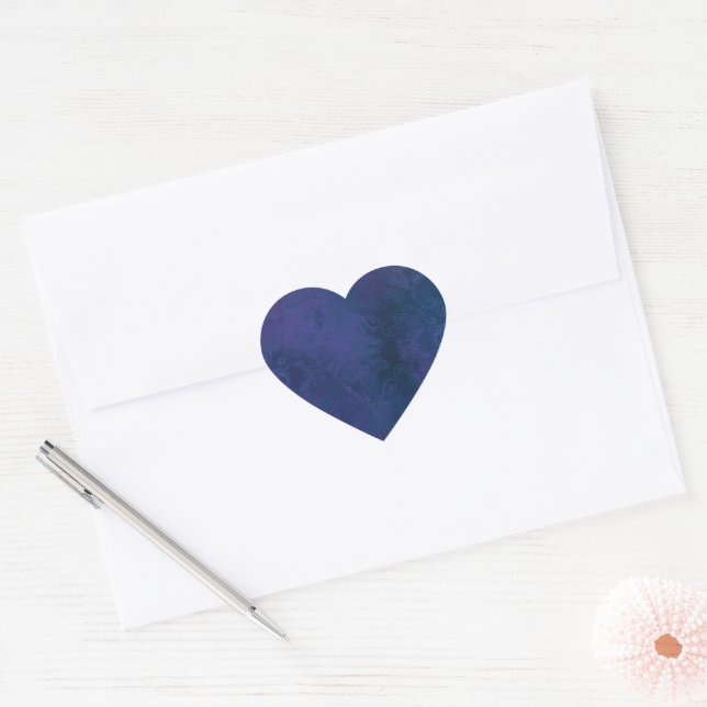 blue heart sticker (Envelope)