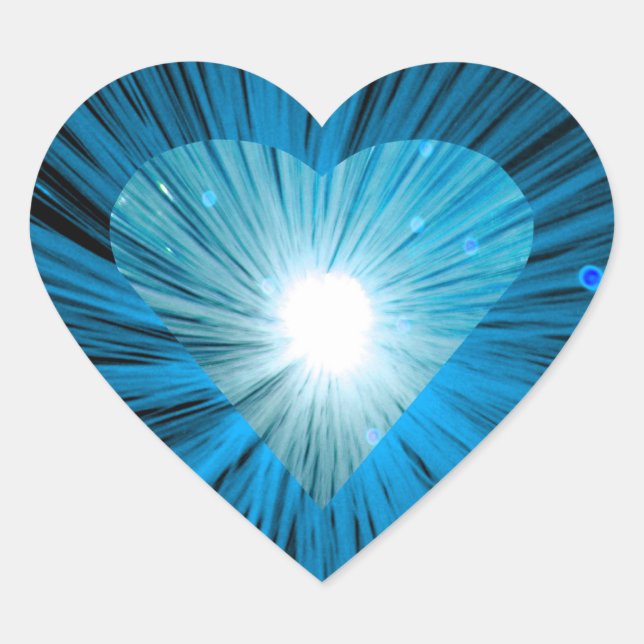 Blue Heart sticker heart shape (Front)