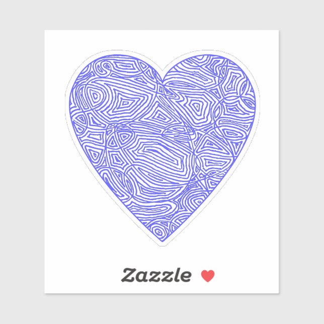 Blue Heart Stickers (Sheet)