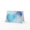 Blue Heart Swirls Blank Greeting Card