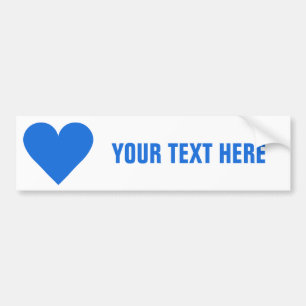 Blue Heart Valentine custom bumpersticker Bumper Sticker