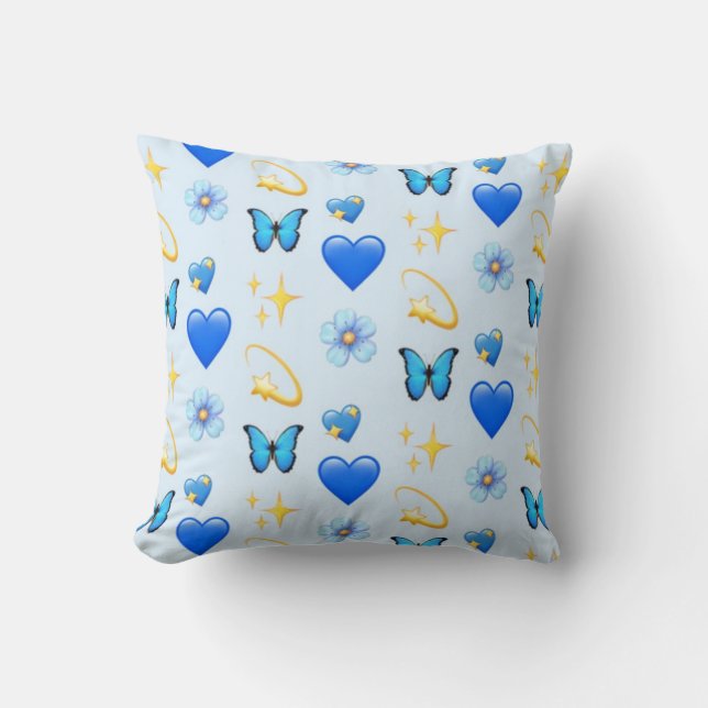 Blue Hearts - Create Your Own (CYO) - Pillow (Front)