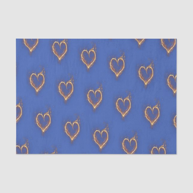 Blue Hearts - Create Your Own (CYO) - Tissue Paper (Front)
