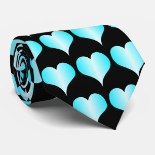 Blue Hearts Design Tie