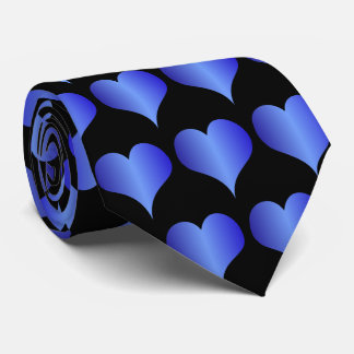 Blue Hearts Design Tie