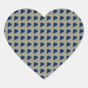 Blue Hearts Heart Sticker