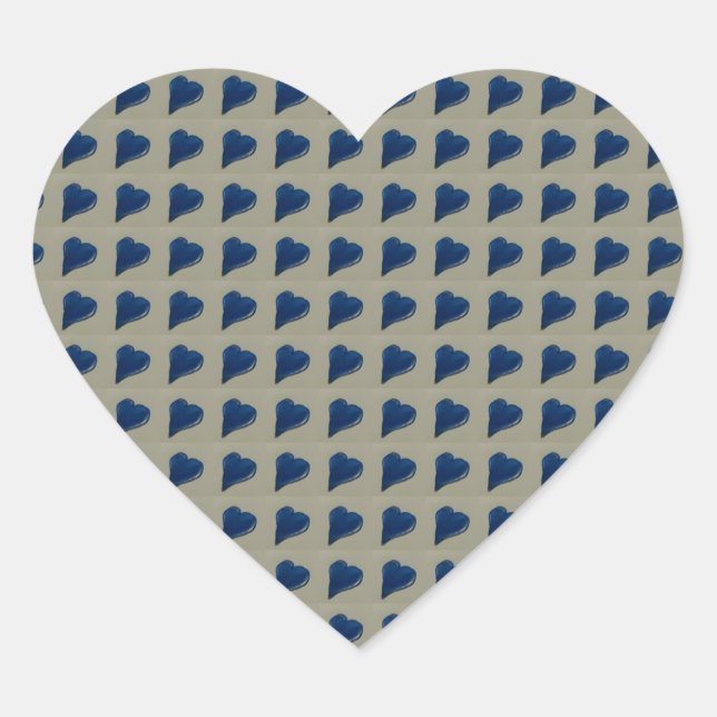 Blue Hearts Heart Sticker (Front)