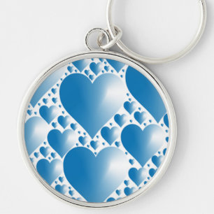 BLUE HEARTS KEY RING