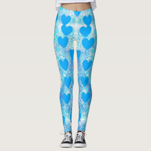 Blue hearts leggings
