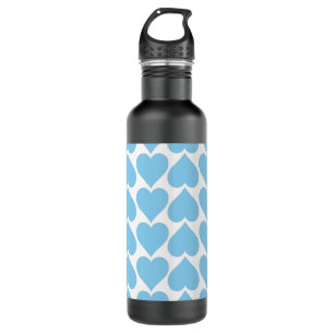 Blue Hearts Pattern, Romantic, Love 710 Ml Water Bottle