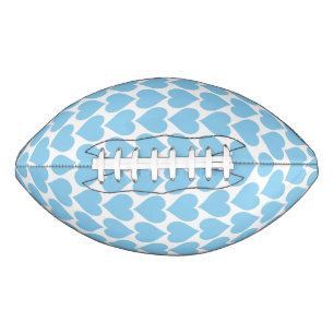 Blue Hearts Pattern, Romantic, Love American Football
