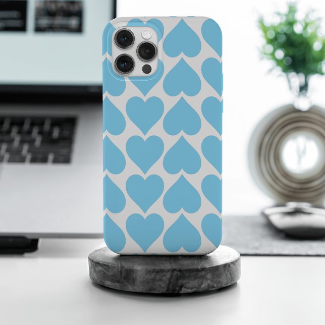 Blue Hearts Pattern, Romantic, Love Case-Mate iPhone Case (Creator Uploaded)