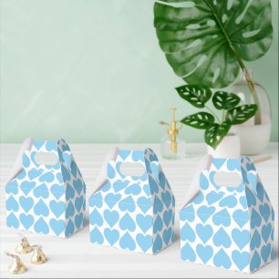 Blue Hearts Pattern, Romantic, Love Favour Box