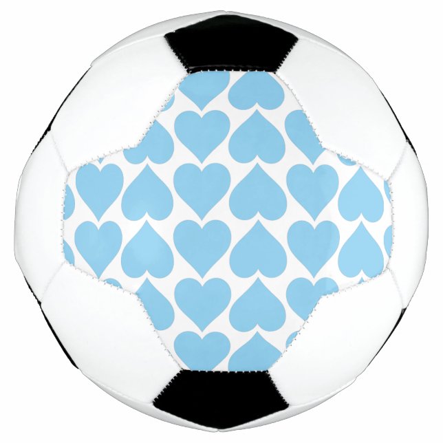 Blue Hearts Pattern, Romantic, Love Football (Front)