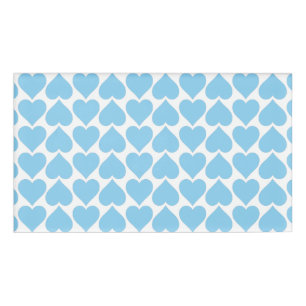 Blue Hearts Pattern, Romantic, Love Name Tag