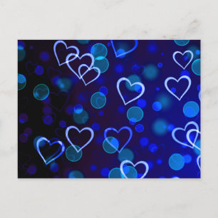 Blue Hearts Postcard