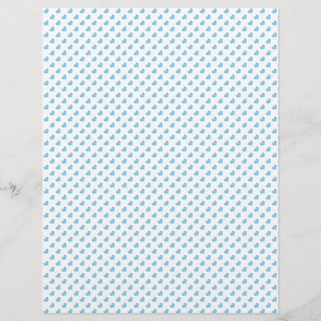Blue hearts scrapbook paper design (Front)
