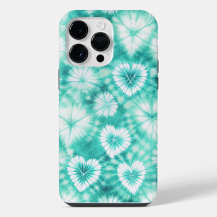 Blue Hearts Tie Dye iPhone 14 Pro Max Case