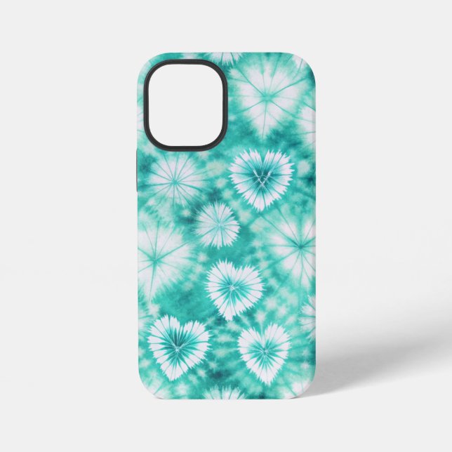 Blue Hearts Tie Dye iPhone Case (Back)