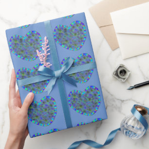 Blue Hearts Wrapping Paper
