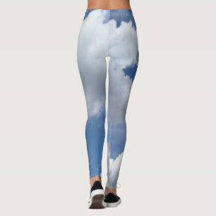 Blue Heaven Clouds I + your text & ideas Leggings