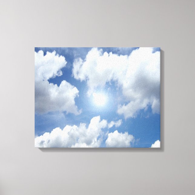 Blue Heaven Clouds + your ideas Canvas Print (Front)