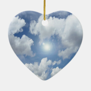 Blue Heaven Clouds + your ideas Ceramic Tree Decoration