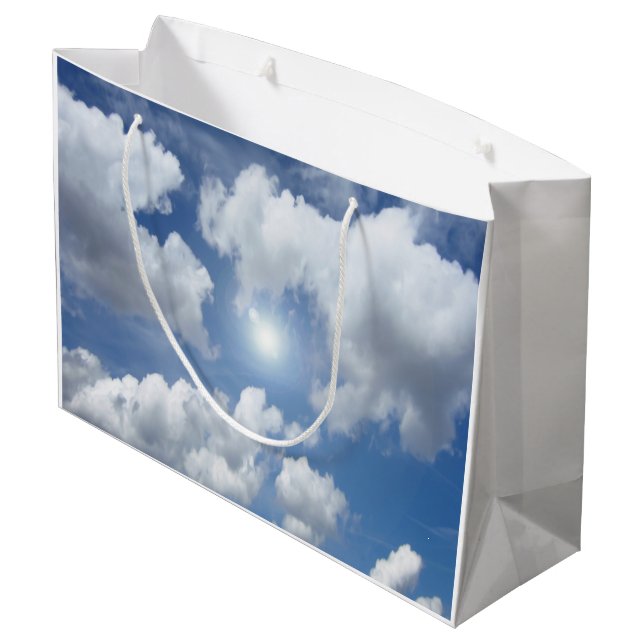 Blue Heaven Clouds + your ideas Large Gift Bag (Back Angled)