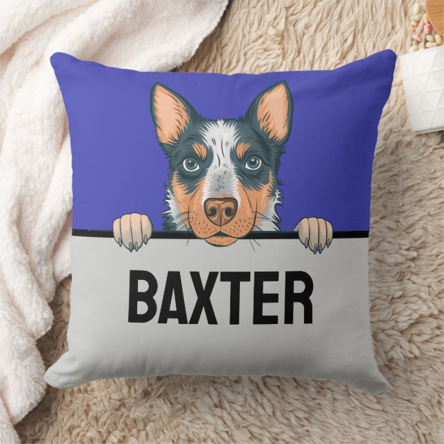 Blue Heeler Australian Cattle Dog Lover Cute Puppy Cushion (Blanket)
