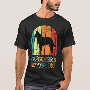 Blue Heeler Australian Cattle Dog Vintage Sunset   T-Shirt