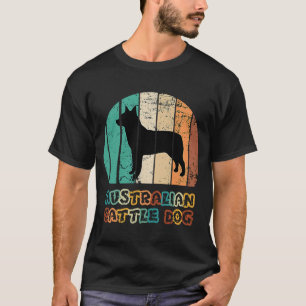 Blue Heeler Australian Cattle Dog Vintage Sunset   T-Shirt