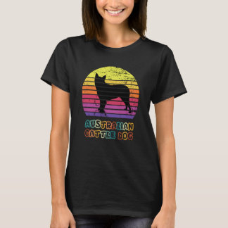 Blue Heeler Australian Cattle Dog Vintage Sunset   T-Shirt