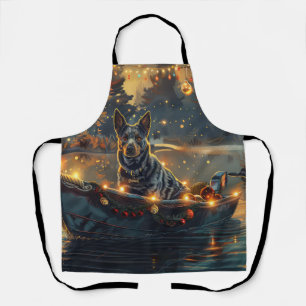 Blue Heeler Christmas Festive Voyage Apron