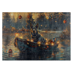 Blue Heeler Christmas Festive Voyage Cutting Board