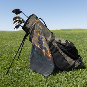 Blue Heeler Christmas Festive Voyage Golf Towel