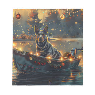 Blue Heeler Christmas Festive Voyage Notepad