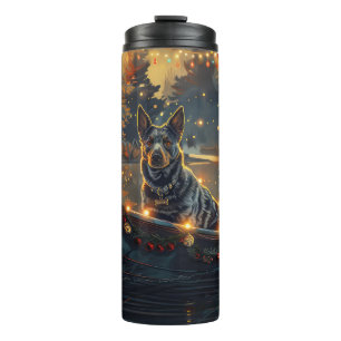 Blue Heeler Christmas Festive Voyage Thermal Tumbler