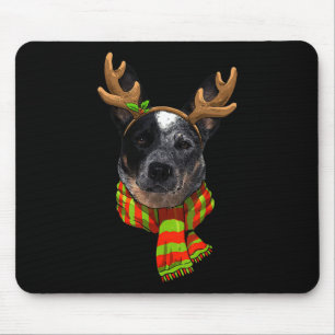 Blue Heeler Christmas Xmas Reindeer Pet Dog Lover Mouse Mat