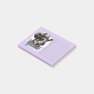 Blue Heeler Cowboy Dog Punny Howldy Cattle Dog Post-it Notes