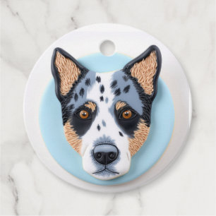 Blue Heeler Dog 3D Inspired Favour Tags