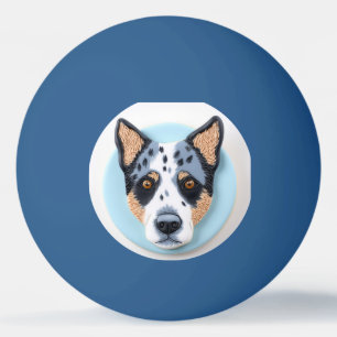 Blue Heeler Dog 3D Inspired Ping Pong Ball