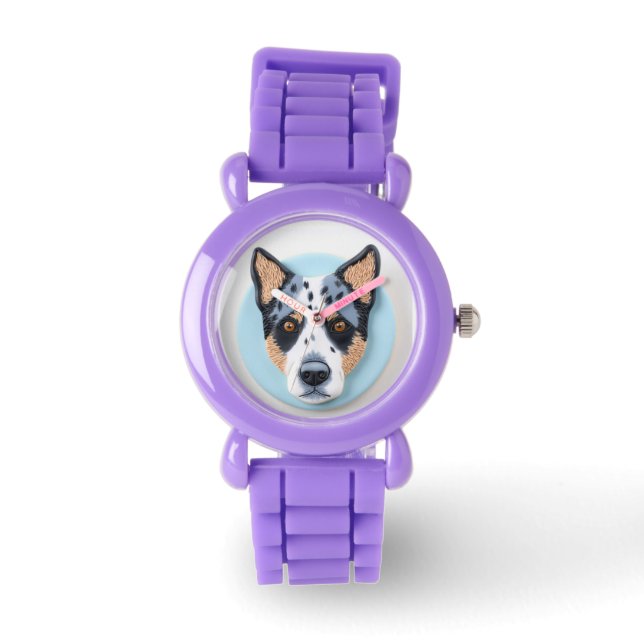 Blue Heeler Dog 3D Inspired Watch (Front)