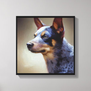 Blue Heeler Dog  Canvas Print