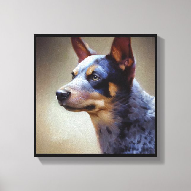 Blue Heeler Dog  Canvas Print (Front)