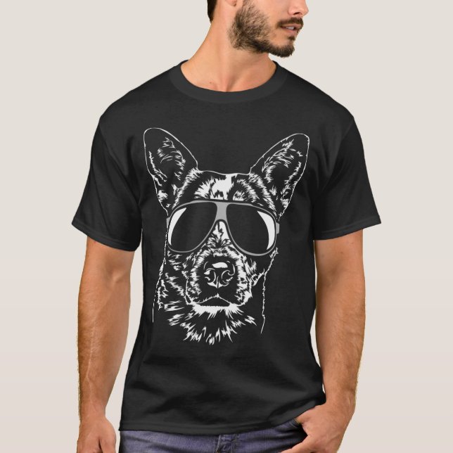 Blue Heeler Dog Hund T-Shirt (Front)