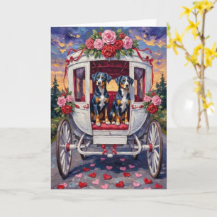 Blue Heeler Dog Valentine's Day Card