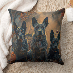 Blue Heeler Halloween Night Doggy Delight Cushion